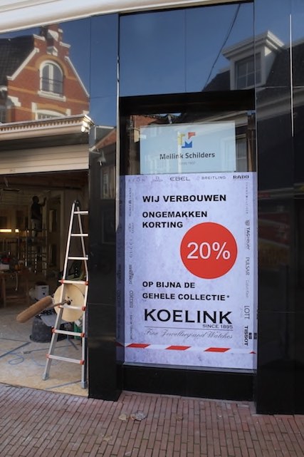 Mellink Schilders binnenschilderwerk winkelpand Juwelier Koelink Enschede